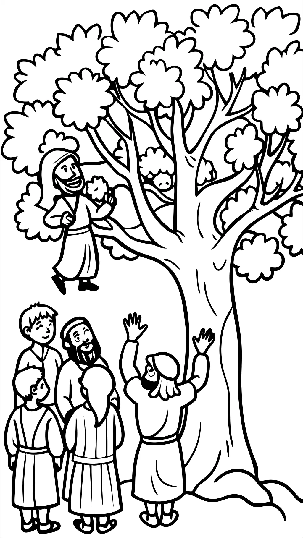 coloriages zacchaeus